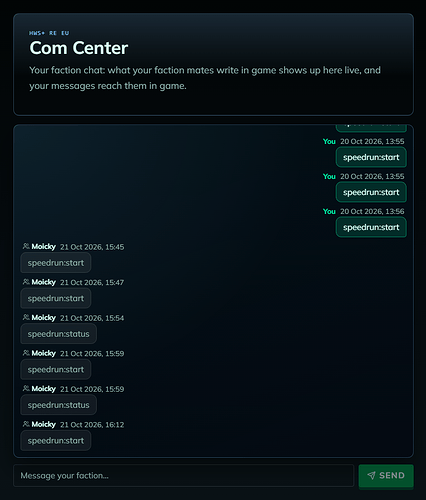 Com Center on HWS Connect