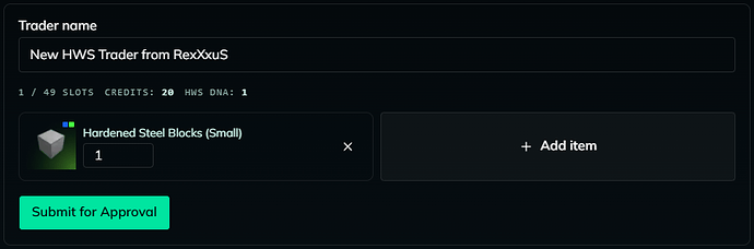 Editing an HWS Trader